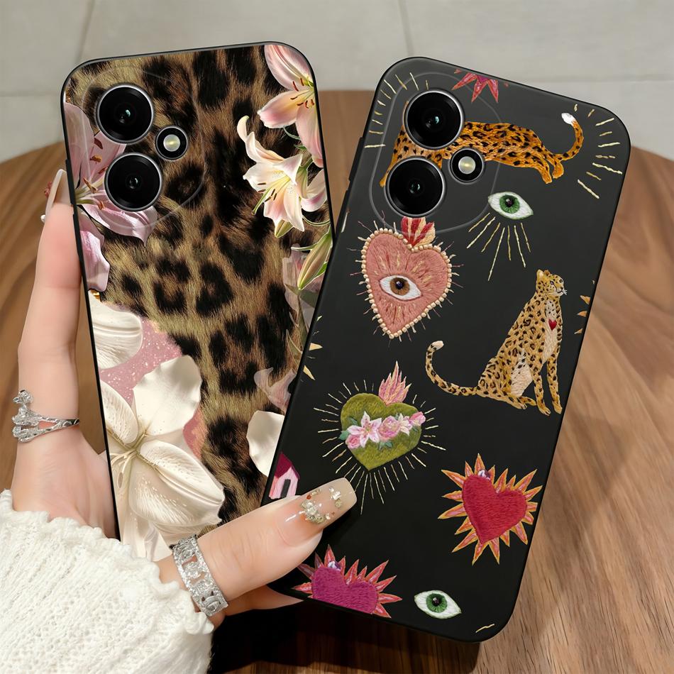 Leopard Print Soft Case For Honor 400 Lite Pro Phone Cover For Honor 200 400 Smart Funda Anti Drop Lightweight Matte Back Covers