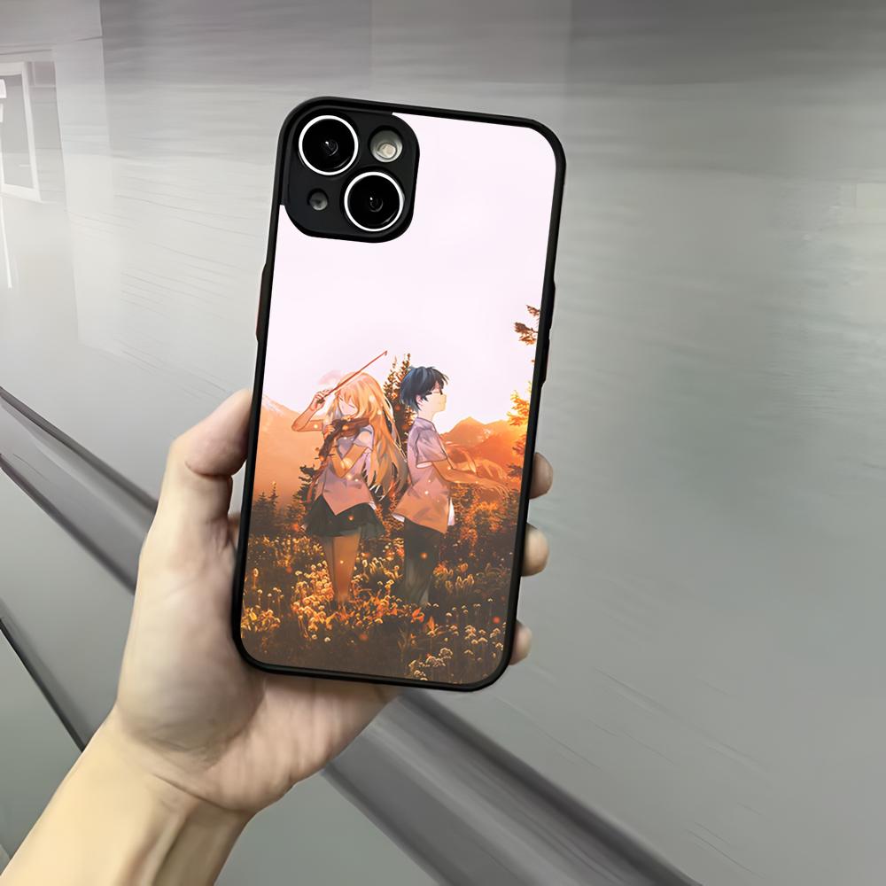Y-Your L-Lie In April Phone Case For Iphone 17 16 15 14 13 12 Pro Max Xr Air Plus Skin Feel Black Hard Shell Cover