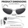 [FEISEDY] Men's Y2K Popular Sport Sunglasses, Wellington Frame, Suitable for Fishing, Driving, and General Use, Mirror Lenses, B2951