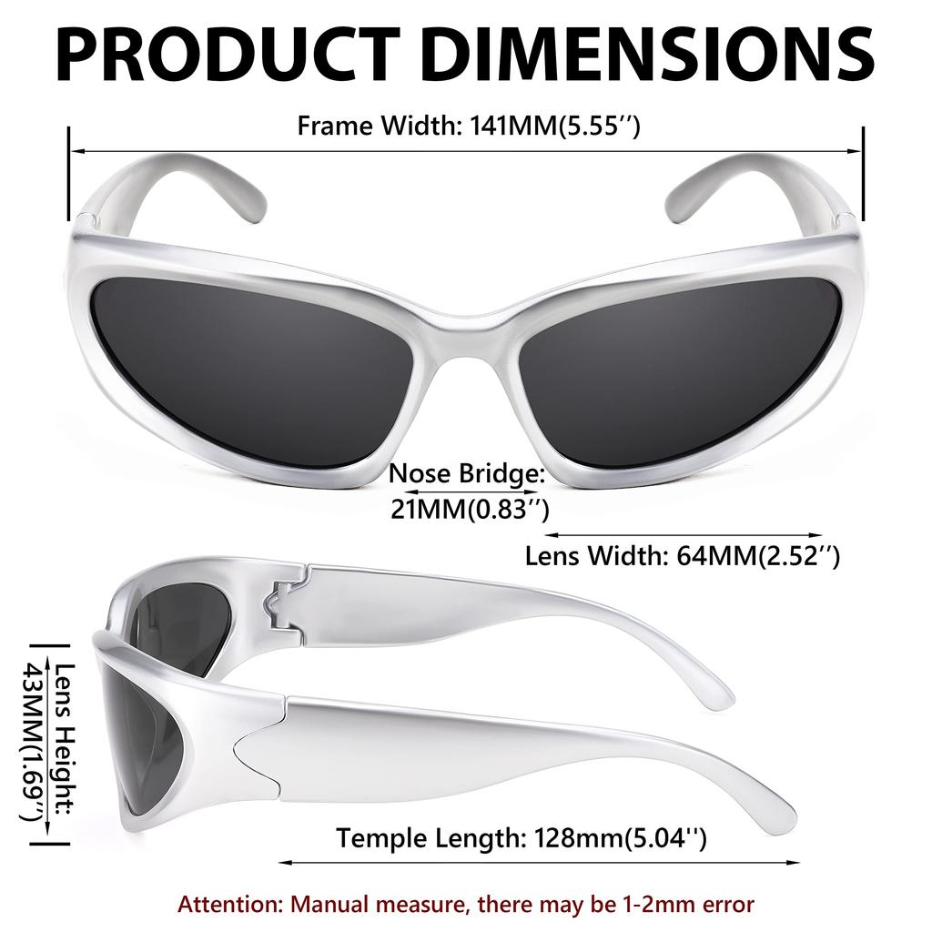 [FEISEDY] Men's Y2K Popular Sport Sunglasses, Wellington Frame, Suitable for Fishing, Driving, and General Use, Mirror Lenses, B2951
