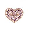 Fashion Hot-selling Hollow Love Brooch Temperament Elegant Alloy Diamond-encrusted Peach Heart Blazer Jewelry Corsage