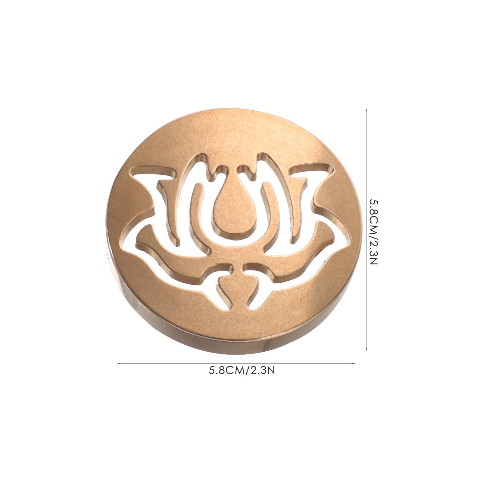 

Copper Incense Press Mold Tool Professional Grade Ash Flattening Seal with Elegant Pattern Suitable for Living Room Office Yoga