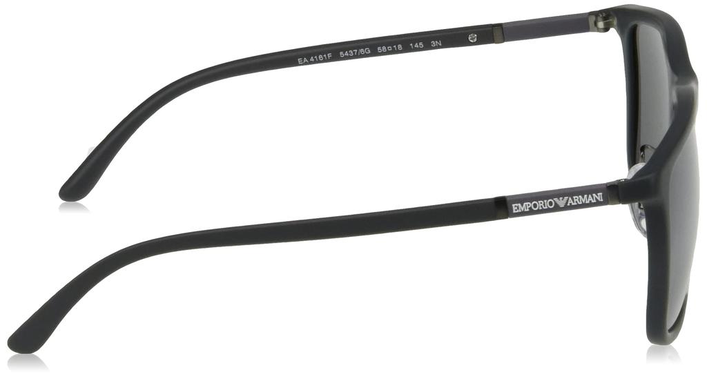 Emporio Armani EA4161F Matte Mirror Silver Size 58 Men's Sunglasses, Grey/Grey Lens,