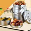 Large Capacity Stainless Steel Thermos Food Jar - Foldable Handle Leakproof Thermal Lunch Box, Durable Insulated Pot for Workers