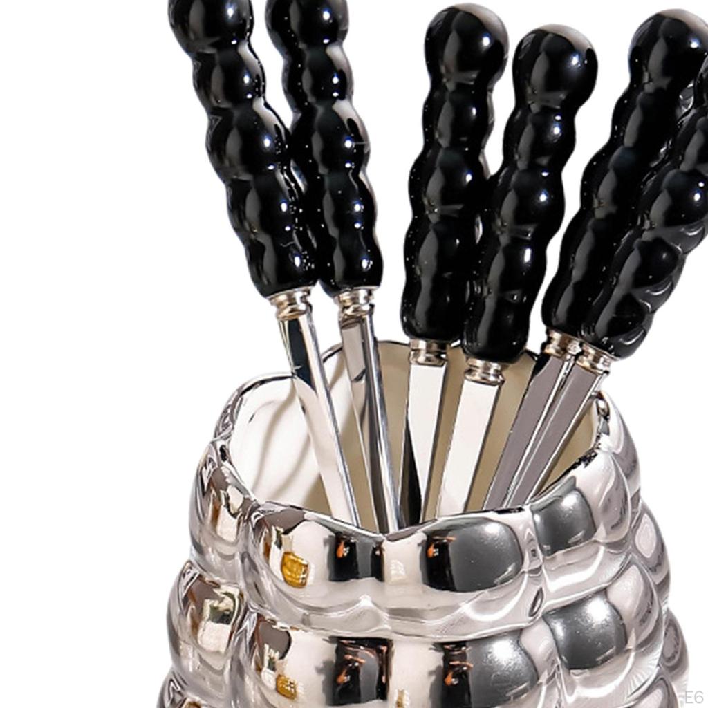 Ceramic Jar Fruit Fork And Spoon Set for Elegant Dining