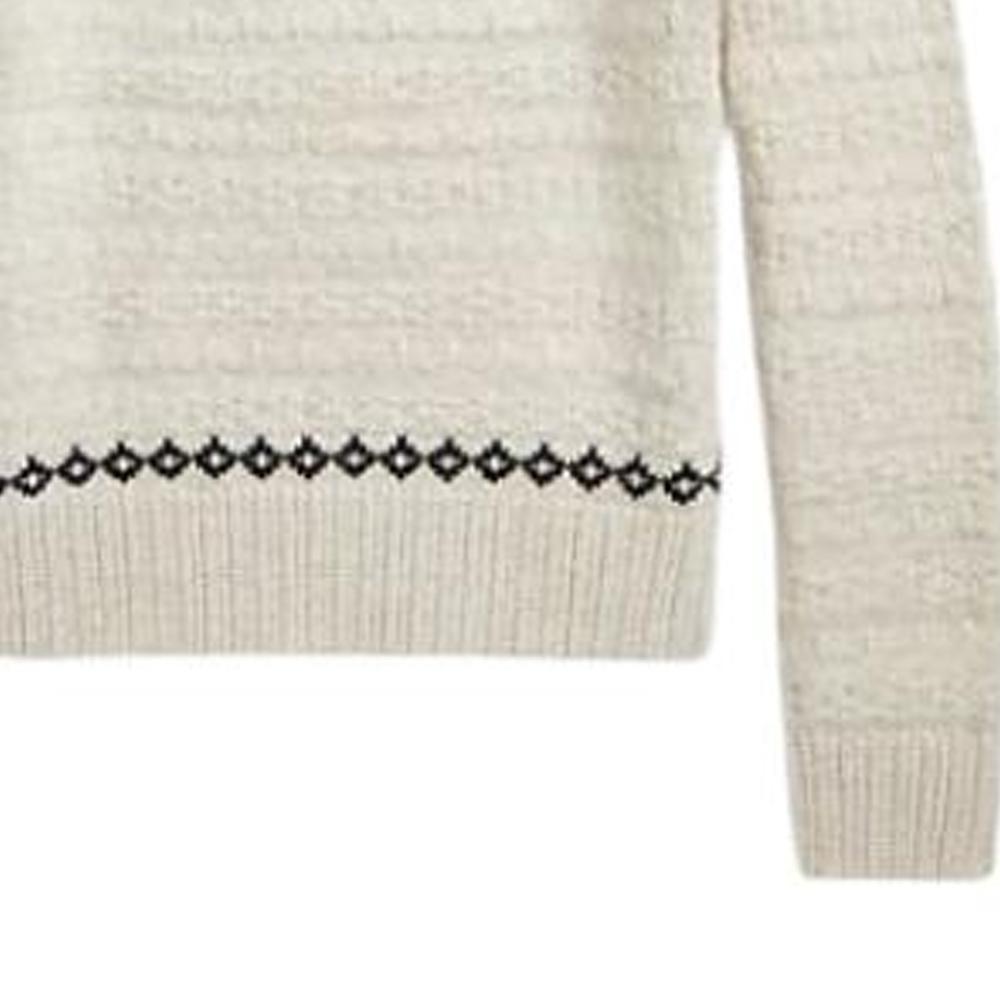 Polo Ralph Lauren Fair Isle Pattern Ribbed High Neck Sweater Kids Sweater Off-White 313920103-001