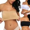 Women's Double Layer Strapless Bandeau Top with Removable Pads - One-Shoulder Bustier Style Invisible Underwear
