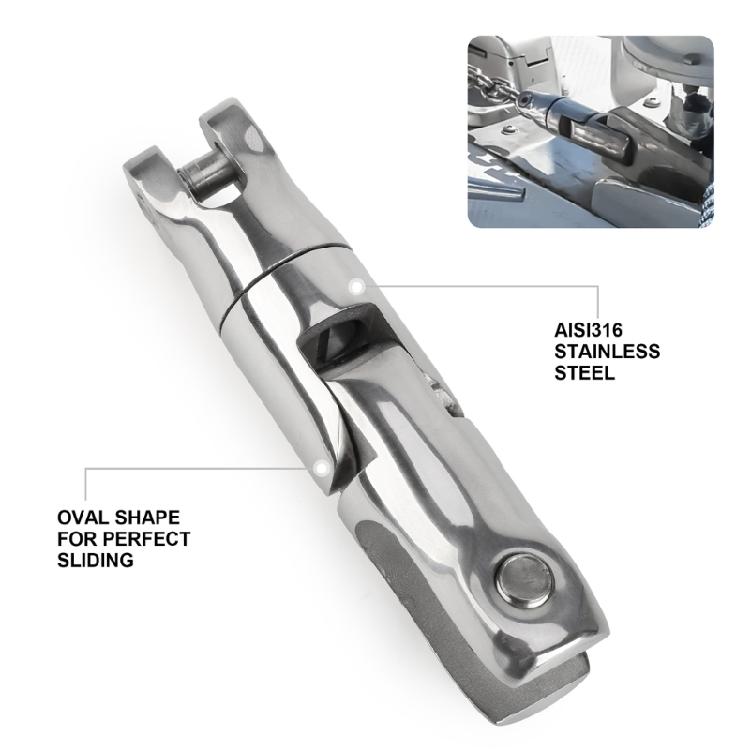 10/12 6/8 UniversalBoats Double Swivels Connector Chain Anchors Pin StainlessSteel