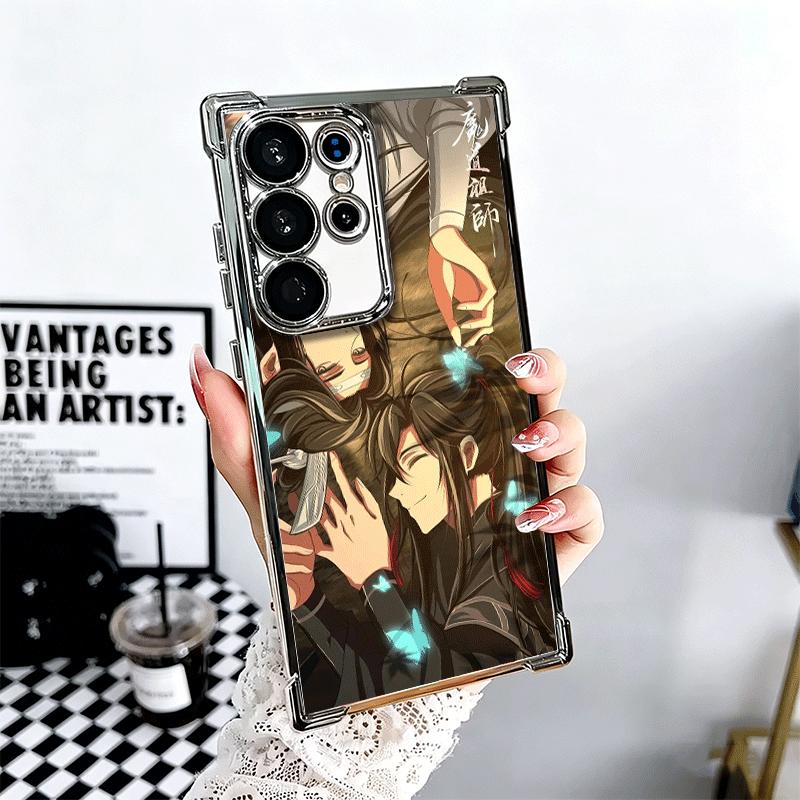 

Mo Dao Zu Shi Anime Plating Phone Case For Samsung Galaxy S24 S25 FE S26 Edge S23 Ultra S22 S21 Plus S20 Anti-Fall Airabag Cover Samsung S25