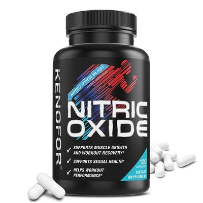 Kenofor Nitric Oxide Blend Kosttilskud 1300mg med L-Arginin, L-Citrullin, L-Arginin AKG & Beta Alanin, 120 Kapsler