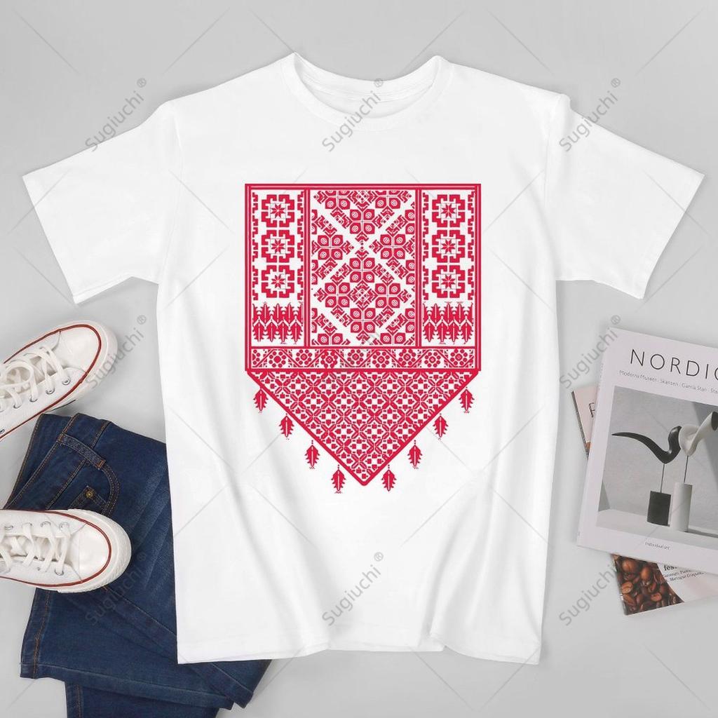 Unisex Unisex Palästina Palästinensisch Traditionelles Stickmuster Gedrucktes Design T-Shirt Tees T-Shirts WoUnisex Jungen 100% Baumwolle TShi