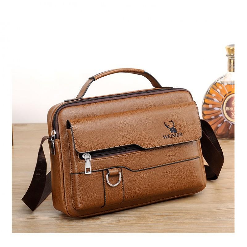 High End Men's Business Crossbody Bag Versatile Large Capacity Portable Shoulder Commuting Computer Postal