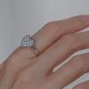 POSTLUDE [SILVER] WHITE HEART PT RING
