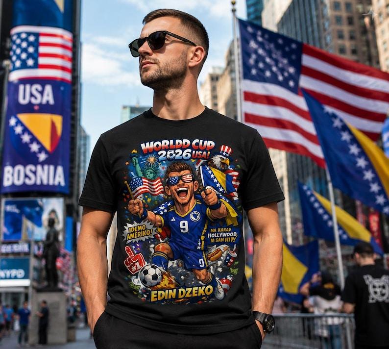 Bosnia & Herzegovina World Cup 2026 Football/ Soccer T-Shirt | Bosnia Football Jersey Fan Tee M