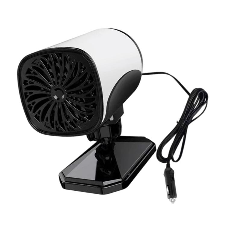 Rotating Heating Cooling Fan Windshield Defogger Angle Adjustable Heating Dryer Car Heater Self Adhesive Car Defroster
