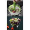 2025 NEW Folding Salad Spinner with Collapsible Handle Fruit Vegetable Centrifuge Drainer Basket Space Saving Kitchen Tool