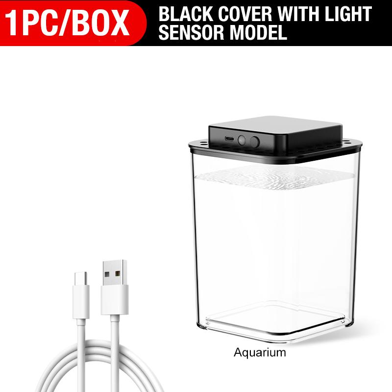 Новый настольный аквариум, ленивый аквариум для боев рыбок, самоциркулирующий экологический аквариум, маленький экологический аквариум для золотых рыбок в гостиную чёрный