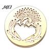 Gift Package Seal Brass Wax Stamp Head, Vintage European Embossed Relief Engraved Wedding Invitation Sealing Head for Envelope Journal Wrapping Retro