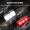 Bicycle Front And Rear Light Set Rechargeable Portable Led Headlight Taillight For Mountain Road Biking Night Riding Accessories