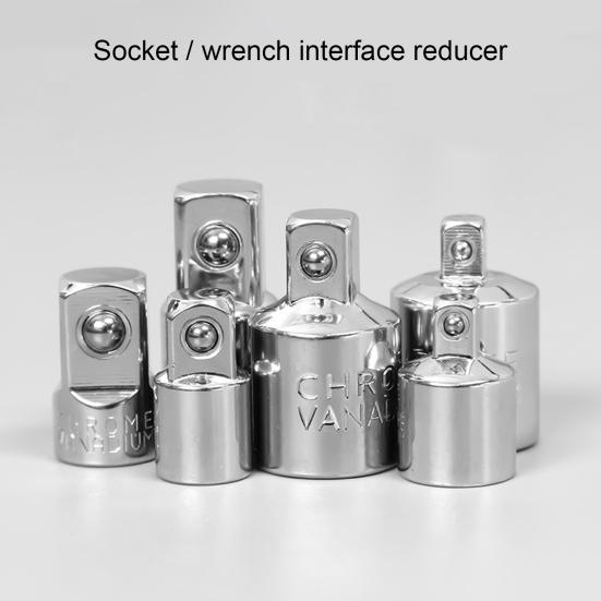 1/4 Zoll 3/8 Zoll 1/2 Zoll Konverter Hochpraktische Stecknuss Rostbeständig Anpassungsfähigkeit Silberfarbe Spezieller Ratschennuss-Konverter