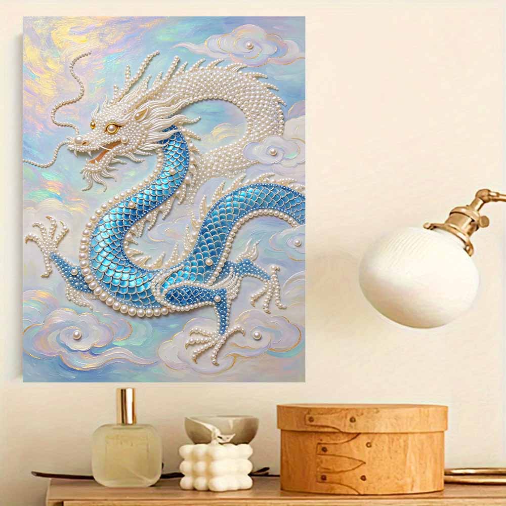 Dragon Pearl Kit 5D DIY Round Rhinestone Art Craft for Adults Home Wall Decoration Beginner Friendly Frameless Design 139