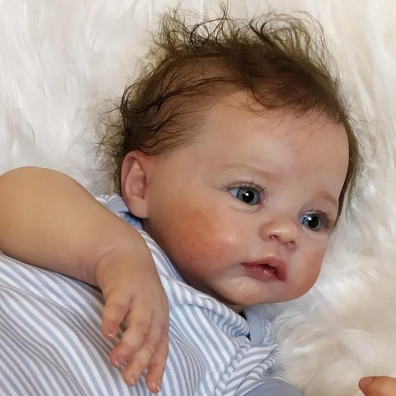 49cm Lifelike Full Vinyl Body Reborn Babies Doll Meadow Realistic 3D Delicate Painting Skin Newborn Doll Cloth Body Rebirth Doll Kid's Birthday Gifts