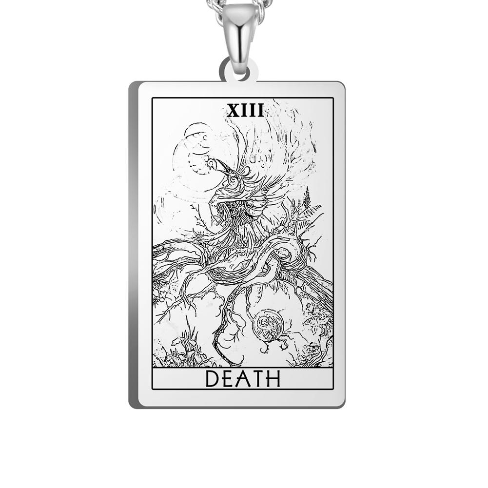 Dawapara The Major Arcana Tarot Cards Vintage Amulet Pendant for Necklaces Accessories Wholesale Stainless Steel