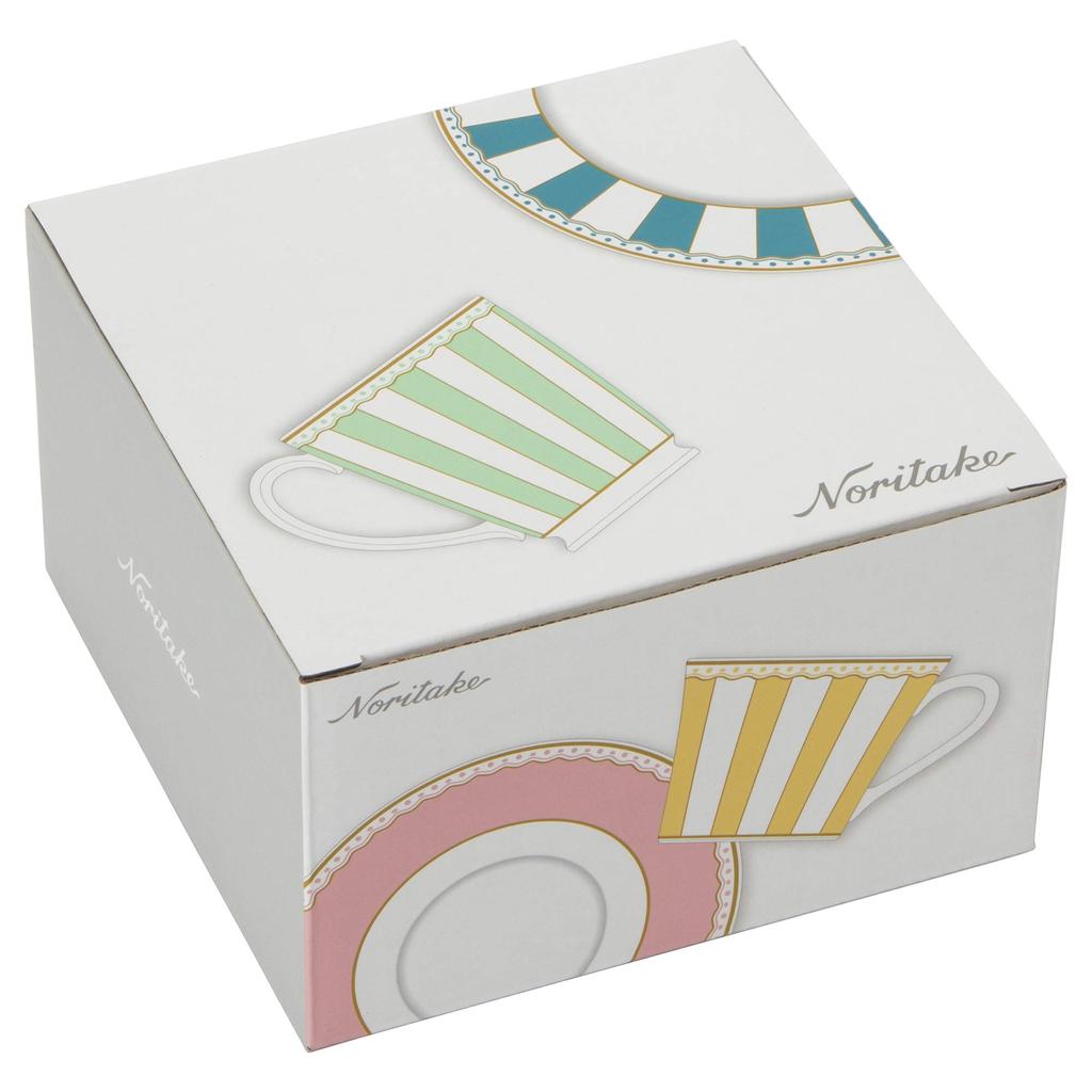 Noritake Cup Saucer Both Coffee and Carnival Light Fine & (for Tea), 250cc, Blue, Porcelain, T002B/M-253