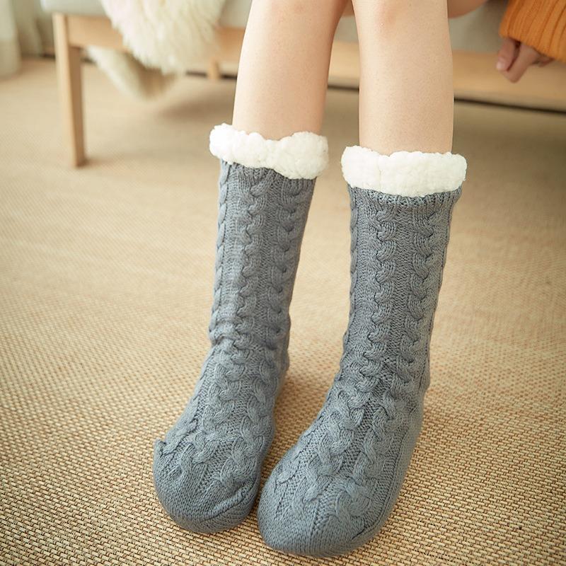 Winter Fuzzy Women Socks Plush Anti Non Slip Grip Soft Thick Fluffy Thermal Female Floor Short Sock