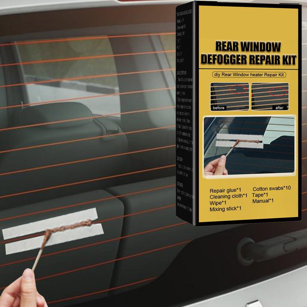 Car Rear Window Defogger Repair Kit DIY Quick Repair Scratched Broken Defroster Fix Heater Glass Lines Defroster Grid