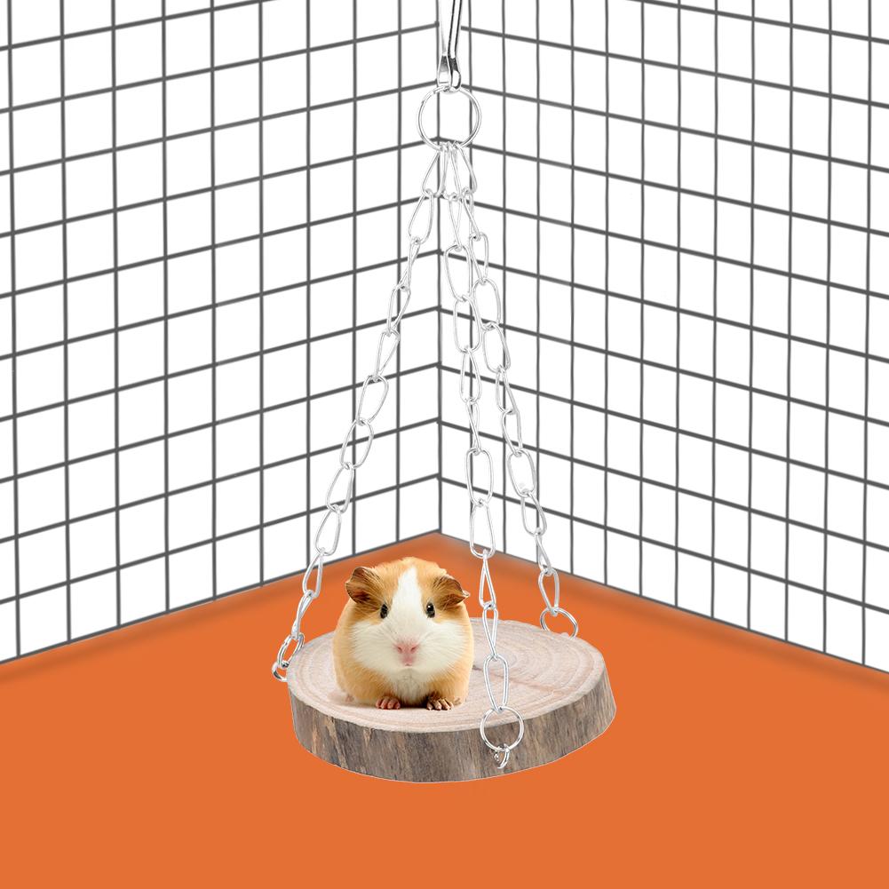 Wooden Small Pet Hammock Hanging Bed Swing Safe Toy for Hamster Bird ParrotS