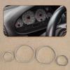 Silver Dashboard Trument Gauge Panel Ring Cover Trim Set Plastic Fit For BMW 3 Series E46 1999 2000 2001 2002 2003 2004 2005