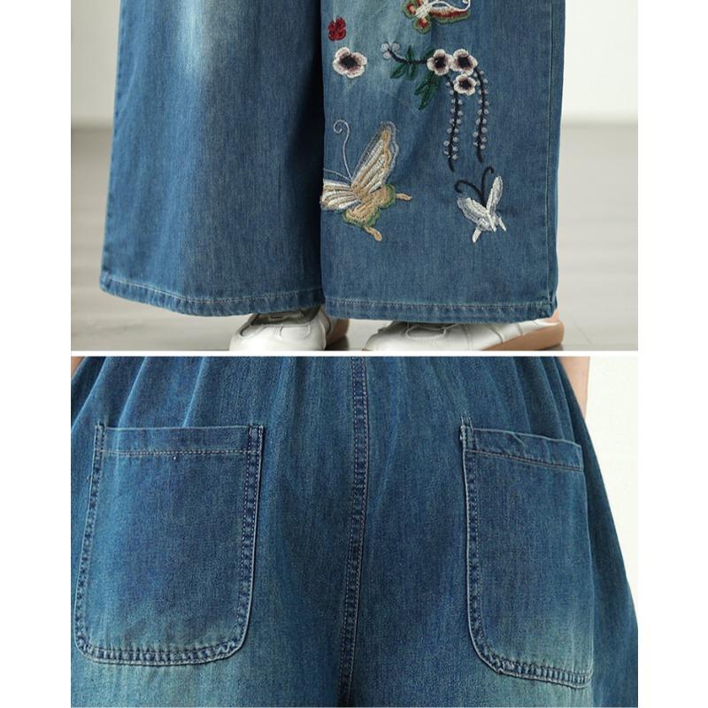 DIMANAF 2025 New Summer Women Basic Jeans Harem Pants Casual Elastic Loose Denim Oversized Wide Leg Pants