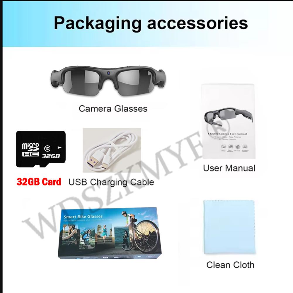 Camera Glasses Video Sunglasses WiFi 1080P FHD Video Recording Shooting Camera Glasses for Car Cycling Driving Hiking Fishing