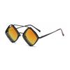 Vintage Steampunk Unisex Sunglasses Luxury Designer Punk Glasses Rhombus Alloy Frame Shades for Men and Women