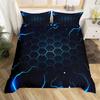 Honeycomb Duvet Cover Set Pink Geometry 3D Printed Bedding Set Polyester Cool Style Double Queen King Quilt Cover For Boys Adult