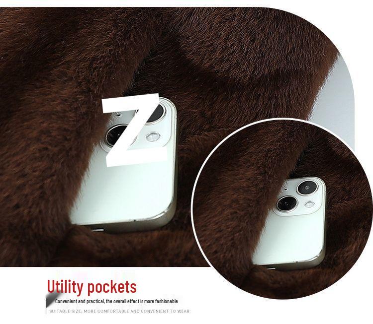 Women's Fleece-Lined Winter Coat for Middle-Aged & Elderly - New Mink Velvet Style for Moms & Grandmas