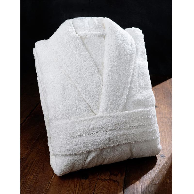 

Отель Терри Халат Женский Однотонный Длинный Рукав Отложной Воротник Дамский Халат Карманы Зимний Впитывающий Водоотталкивающий Кимоно для Женщин XL белый