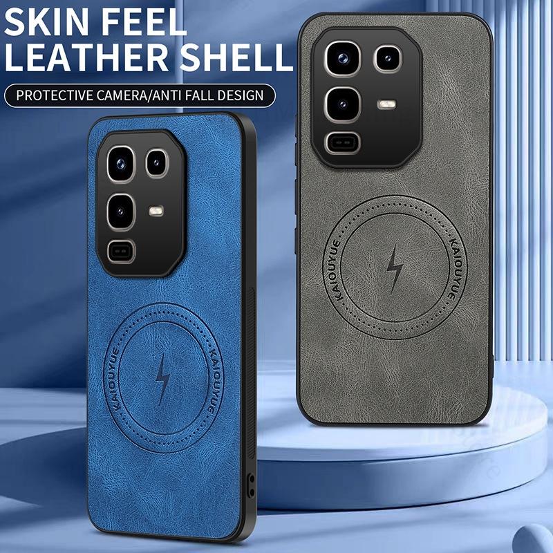 For Infinix Note 50 40 Pro Plus For Magsafe Leather Silicone Case For INFINIX Hot 60 Pro Plus GT 30 Pro Magnetic Magsafing Cover