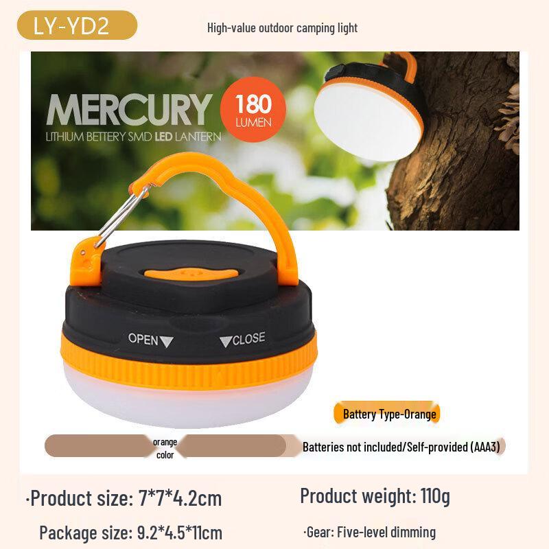 Retro Flame Effect Portable Camping Lantern