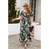 Vestido feminino de verão plus size estampado casual vestido de férias boêmio elegante midi vestidos longos