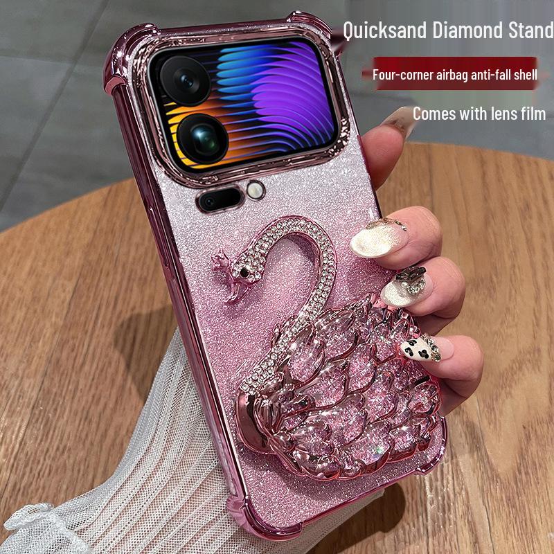 Xiaomi 17Pro/ProMax Silikon Handyhülle mit Vollständiger Objektivabdeckung - Damen Anti-Sturz-Schutz