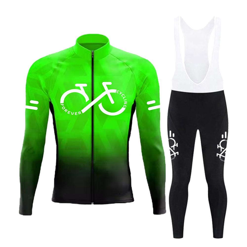 Long Sleeve Gradient MTB Bike Cycling Clothing Breathable Ropa Ciclismo Men's Road Bicycle Sportswear 2026 Autumn Breathable Cycling Suit