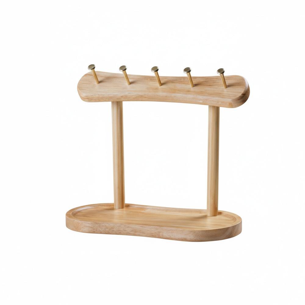 Wooden Key Storage Rack Eco-Friendly Space Saving Jewelry Display Rack Moisture-proof Large Capacity Table Shelf Hallway