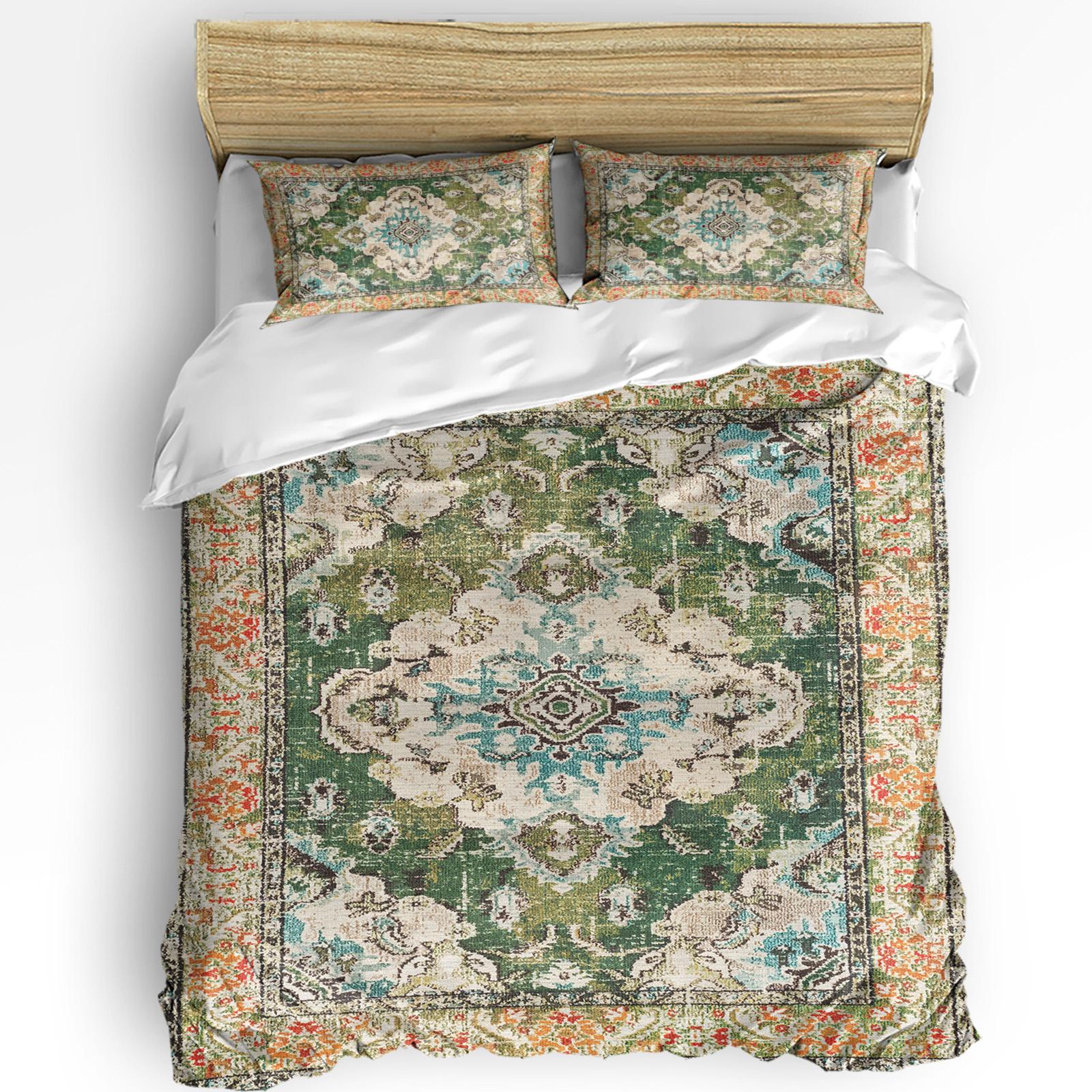 

Stylish Breathable Double Vintage Flower Indian Bohemia With Pillow Case Custom 3pcs Bed Home Textile Comforter Quilt Comforter (quilt)-EU Single(135*200cm)3pcs