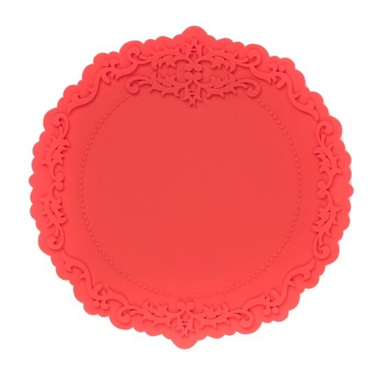 Silicone Placemat Nordic Vintage Lace Pattern Table Mats Heat Resistant Trivet for Hot Dishes Non-Slip Coaster for Kitchen Table
