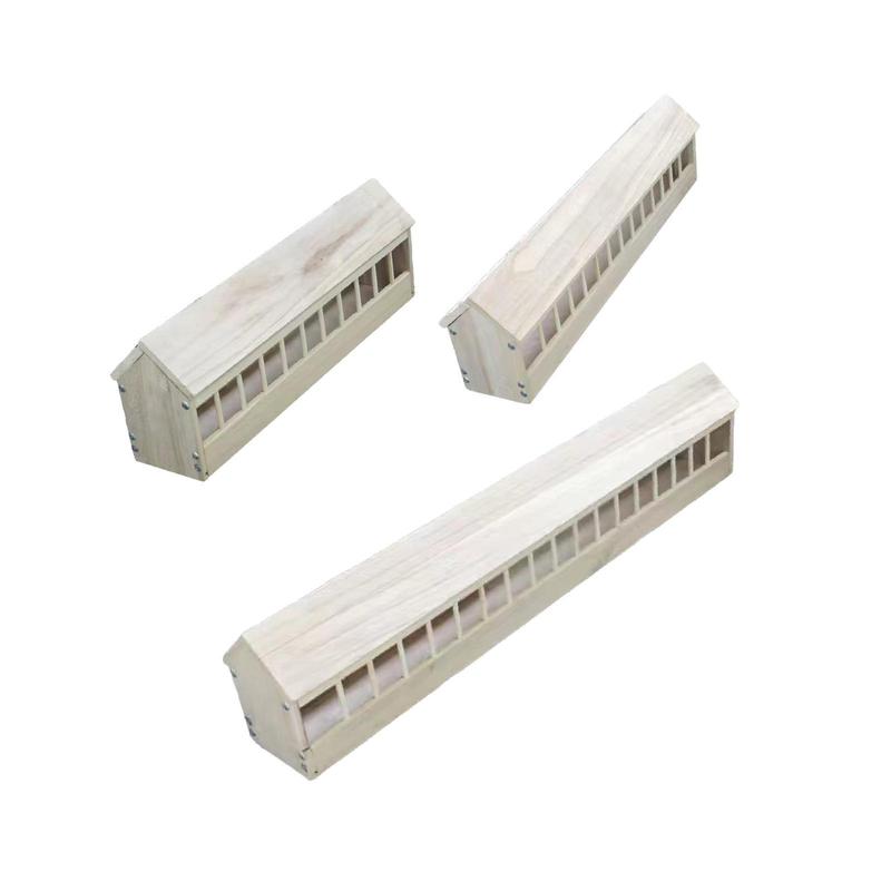 Pigeon Feeder Poultry Dish Bird Feeder Chicken Feeding Trough Wooden Food Dispenser for Balcony Farm Ducks Pigeons Garden