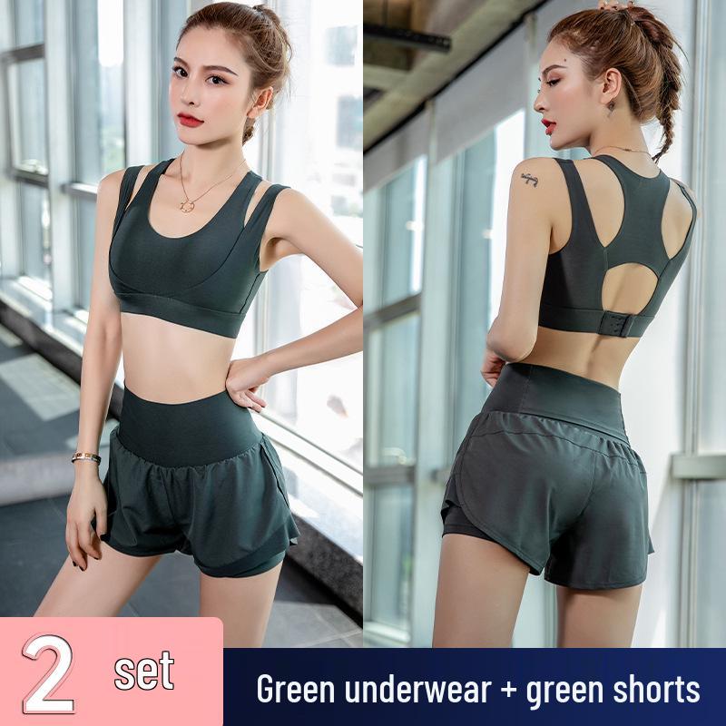 Women's Summer Yoga Wear: Loose Fit Sports Bra & Shorts Two-Piece Set for Running and Casual Activities
