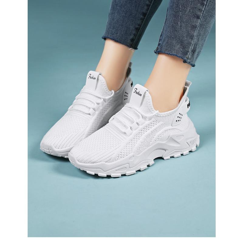 Neue Sommermode Damen Schuhe mit atmungsaktivem Mesh und dicken Sohlen, Retro Sportschuhe