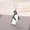 Cazador Stainless Steel Cute Animal Penguin Women's Necklace Trend Pendant Necklace Jewelry Birthday Valentine Gifts New